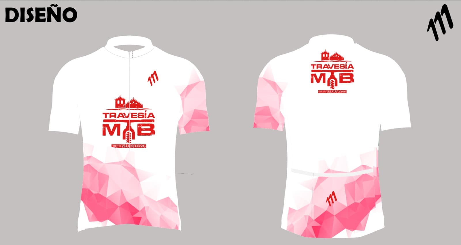 Diseño oficial del jersey, frente y espalda